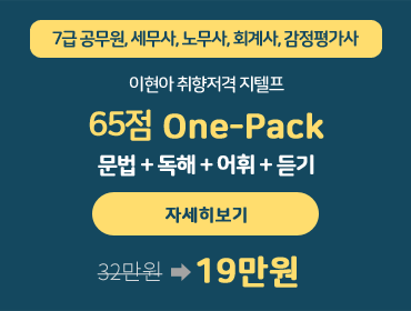 이현아의 취향저격 지텔프 65점 원팩 패키지 문법 ,독해, 어휘, 듣기